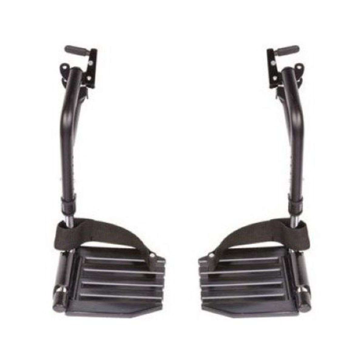 Invacare Swing-Away Footrests Aluminum Footplates with Heel Loops