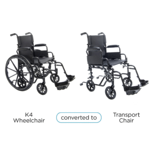 Protekt Cambria wheelchair for elderly with convertible design