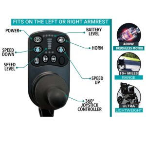 ComfyGo X-Lite Ultra Lightweight Foldable Electric Wheelchair – Compact Travel Power Chair - Image 10