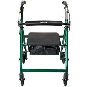 McKesson Lightweight Rollator Walker – Folding Aluminum Frame | Available in Black, Blue, Green, Red, and Silver - Image 10
