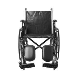McKesson Wheelchair Dual Axle Desk Length Arm Swing-Away Elevating Legrest Black Upholstery Adult - Image 2