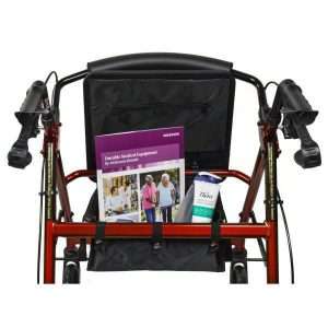 McKesson Lightweight Rollator Walker – Folding Aluminum Frame | Available in Black, Blue, Green, Red, and Silver - Image 2